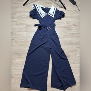 Sailor Jumpsuit navy and white
